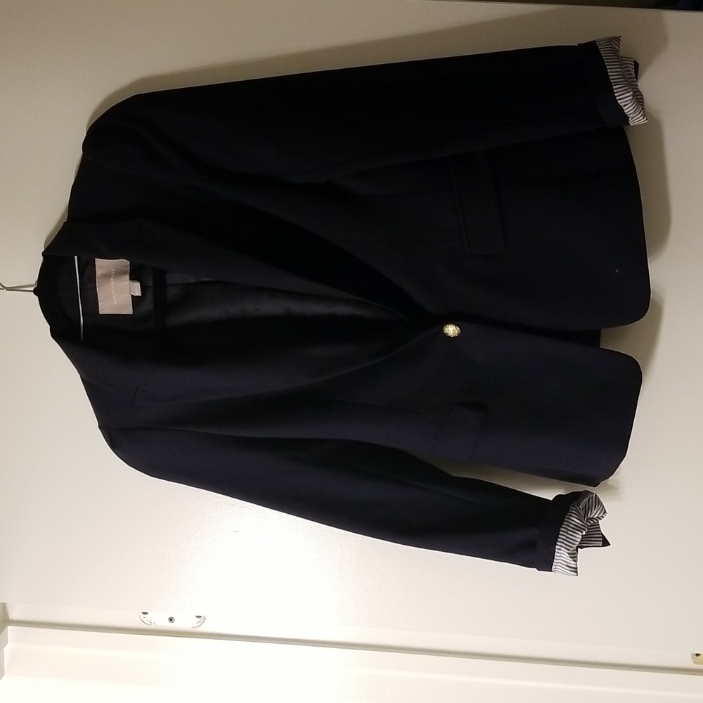 Banana Republic Navy Single-Button Blazer